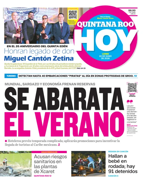 Portada de Quintana Roo Hoy (portada)
