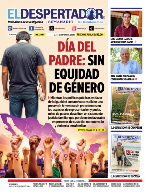 Portada de El Despertador de Quintana Roo del lunes, 22 de junio de 2026