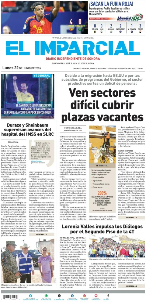 Portada de El Imparcial