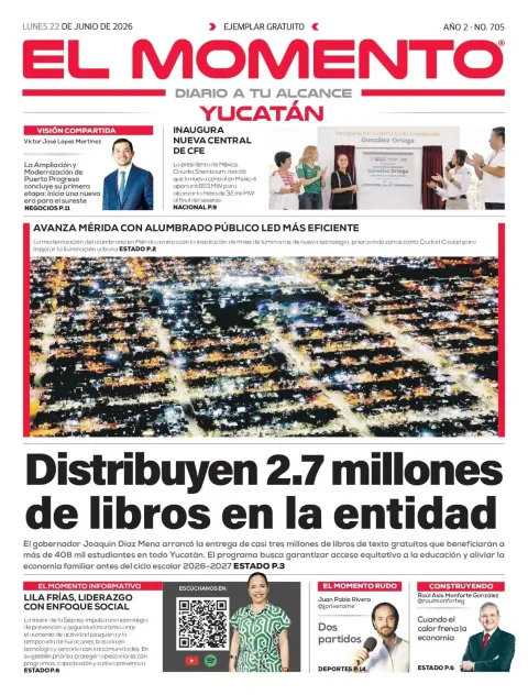 Portada de El Momento Yucatan