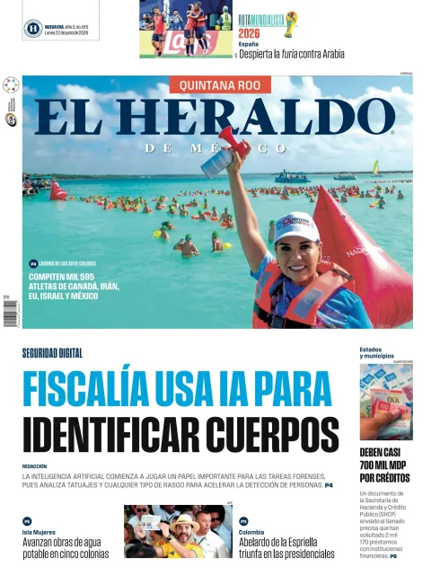 Portada de El Heraldo de Mexico - Quintana Roo