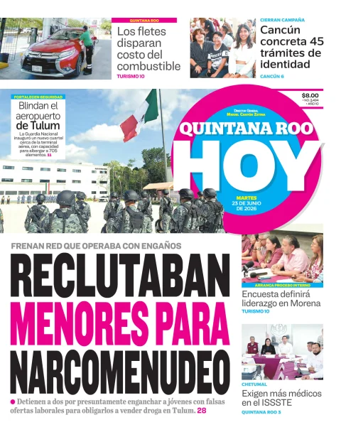 Portada de Quintana Roo Hoy (portada)
