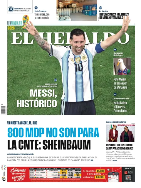 Portada de El Heraldo de Mexico