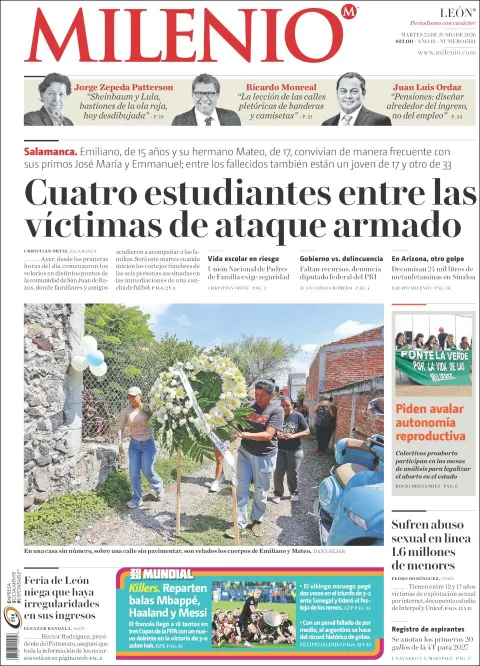 Portada de Milenio Leon del martes, 23 de junio de 2026