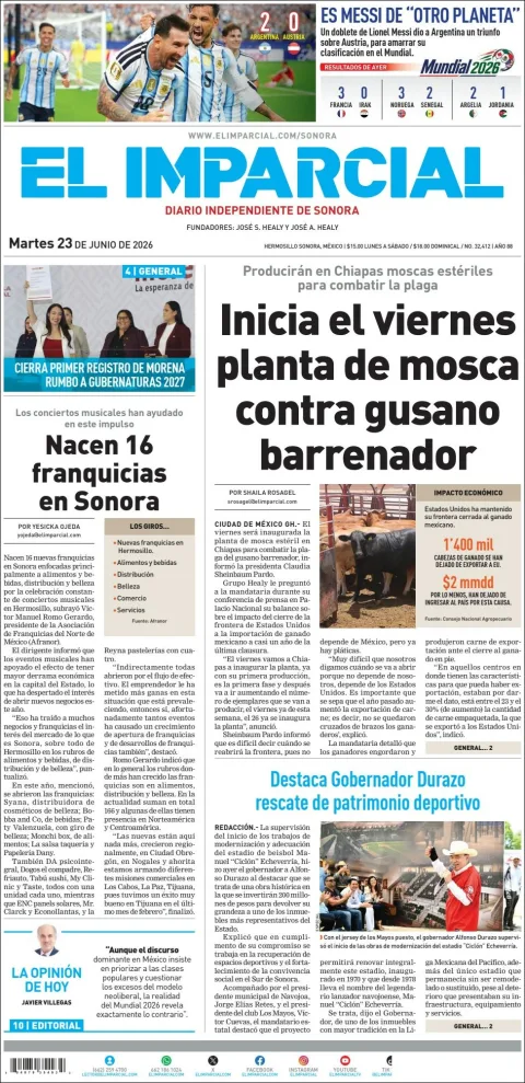 Portada de El Imparcial