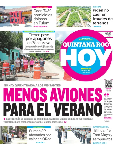 Portada de Quintana Roo Hoy (portada)