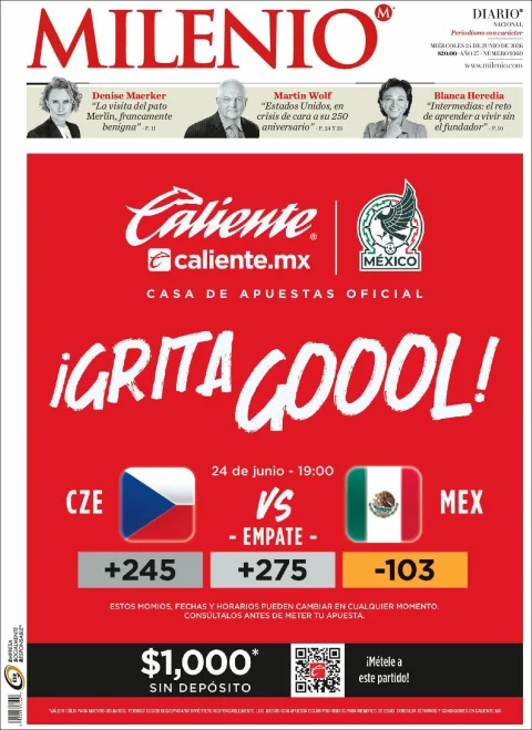 Portada de Milenio