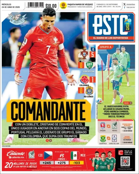 Portada de Esto del miércoles, 24 de junio de 2026