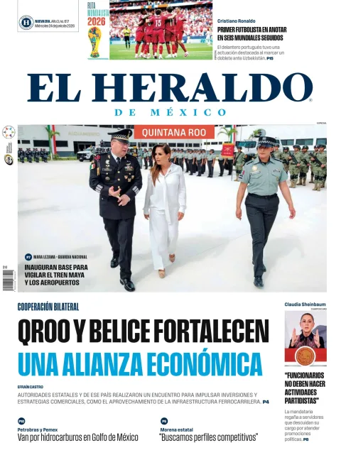 Portada de El Heraldo de Mexico - Quintana Roo