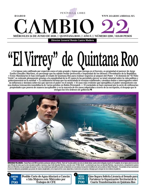 Portada de Diario Cambio 22 (portada)