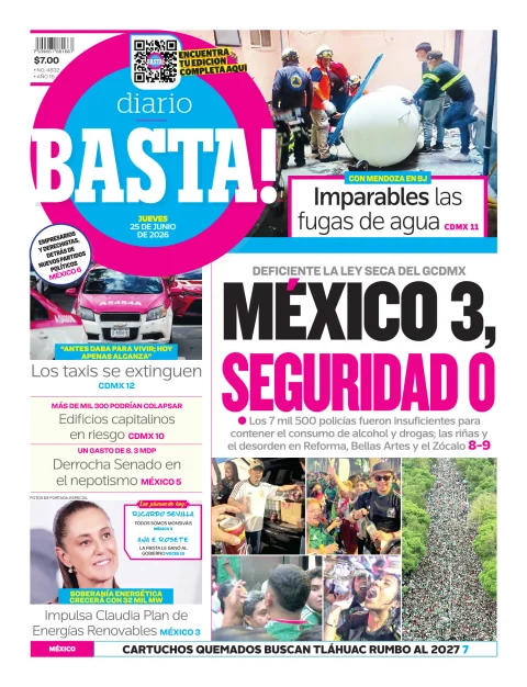 Portada de Basta! (portada) del jueves, 25 de junio de 2026