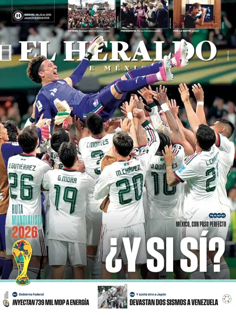 Portada de El Heraldo de Mexico del jueves, 25 de junio de 2026