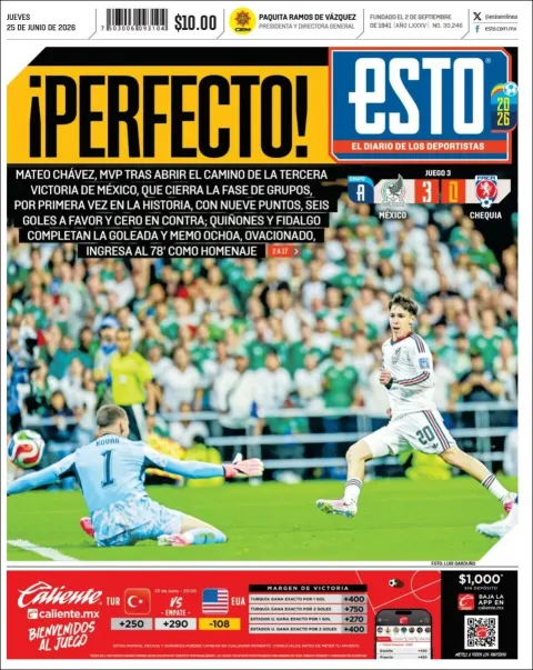 Portada de Esto del jueves, 25 de junio de 2026