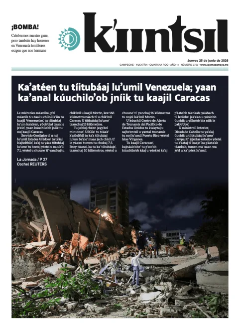 Portada de La Jornada - Kiintsil del jueves, 25 de junio de 2026