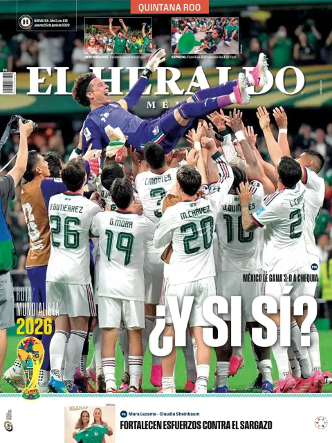 Portada de El Heraldo de Mexico - Quintana Roo del jueves, 25 de junio de 2026