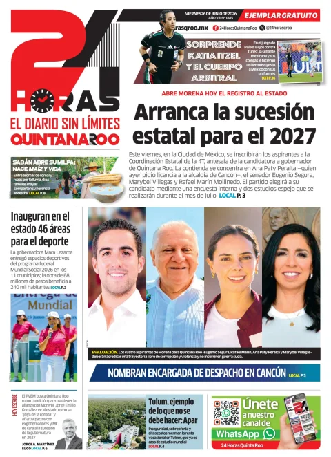 Portada de 24 Horas Quintana Roo