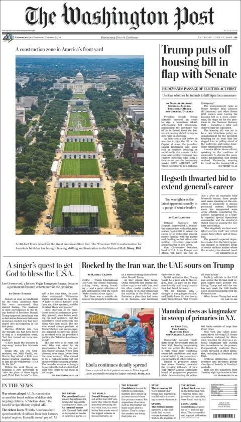 Portada de The Washington Post