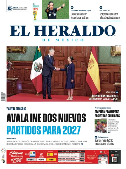 Portada de El Heraldo de Mexico