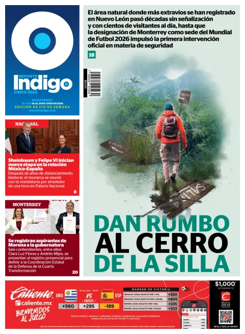 Portada de Reporte Indigo Monterrey del viernes, 26 de junio de 2026