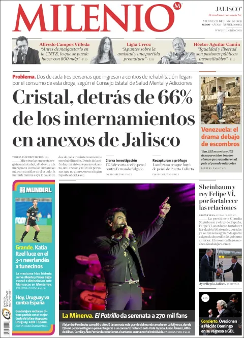 Portada de Milenio Jalisco del viernes, 26 de junio de 2026