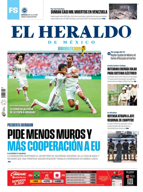 Portada de El Heraldo de Mexico