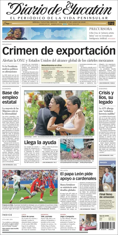Portada de Diario de Yucatán