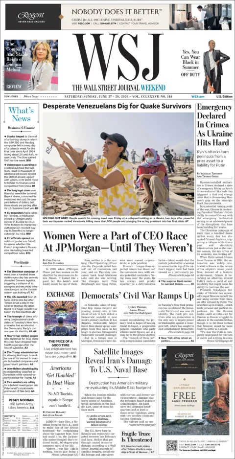 Portada de The Wall Street Journal