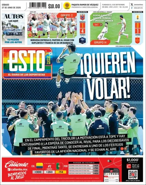 Portada de Esto del sábado, 27 de junio de 2026