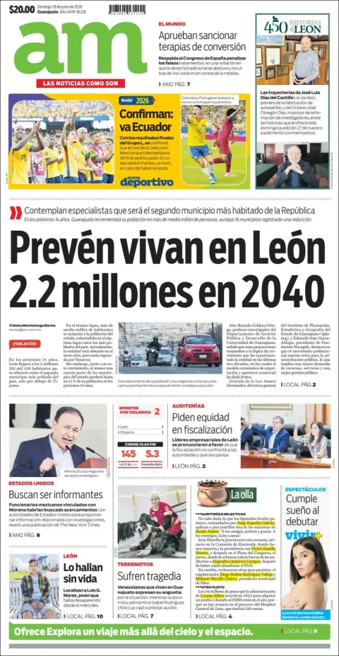 Portada de Am Corredor Industrial del domingo, 28 de junio de 2026