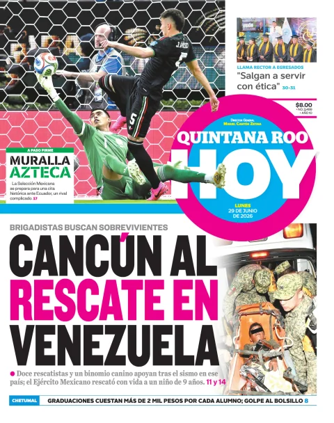 Portada de Quintana Roo Hoy (portada)