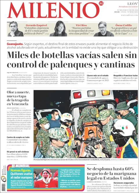 Portada de Milenio Leon del lunes, 29 de junio de 2026