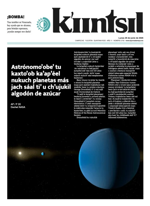 Portada de La Jornada - Kiintsil del lunes, 29 de junio de 2026