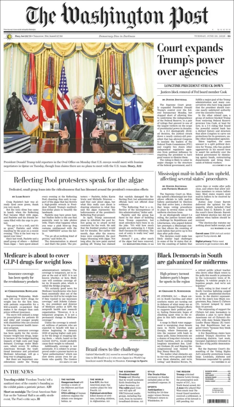 Portada de The Washington Post