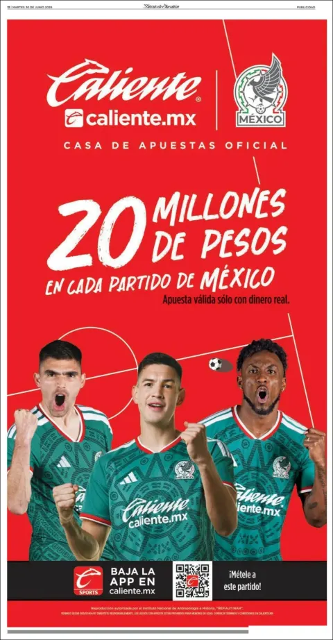 Portada de Diario de Yucatán del martes, 30 de junio de 2026