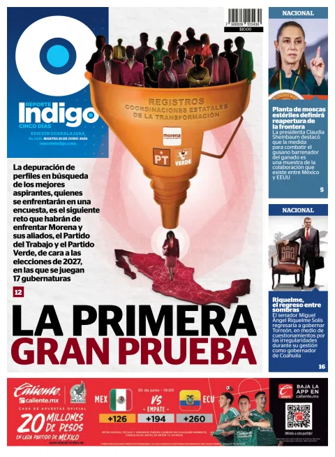 Portada de Reporte Indigo Guadalajara del martes, 30 de junio de 2026