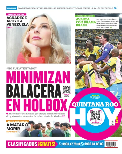 Portada de Quintana Roo Hoy (contraportada)
