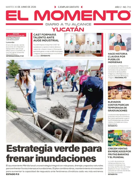 Portada de El Momento Yucatan del martes, 30 de junio de 2026