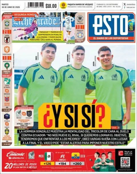 Portada de Esto del martes, 30 de junio de 2026