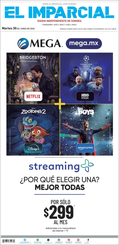 Portada de El Imparcial