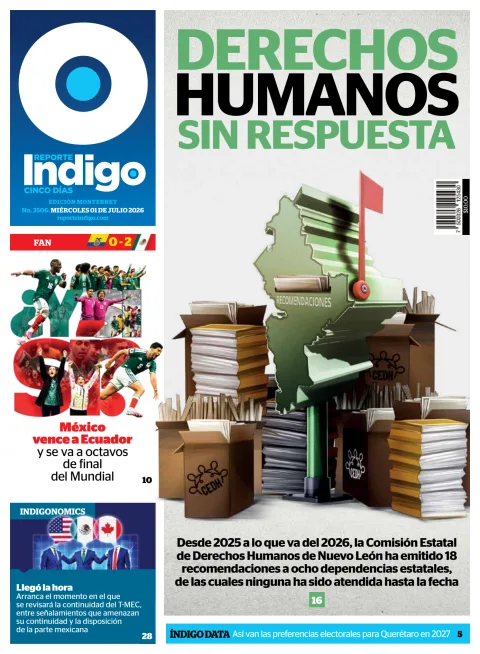 Portada de Reporte Indigo Monterrey del miércoles, 1 de julio de 2026