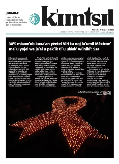 Portada de La Jornada - Kiintsil del miércoles, 1 de julio de 2026