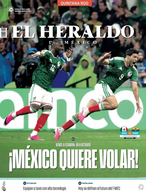 Portada de El Heraldo de Mexico - Quintana Roo