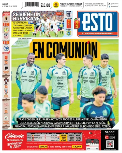 Portada de Esto del jueves, 2 de julio de 2026