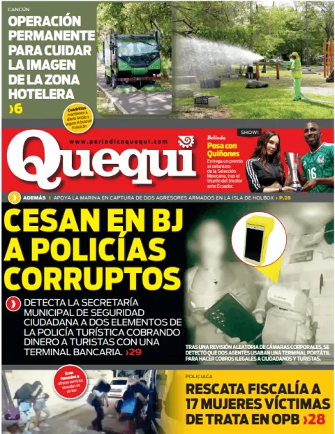 Portada de Quequi (contraportada) del jueves, 2 de julio de 2026