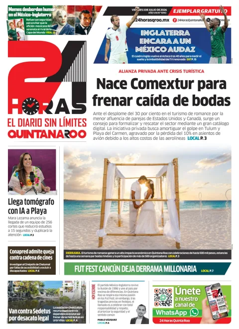 Portada de 24 Horas Quintana Roo