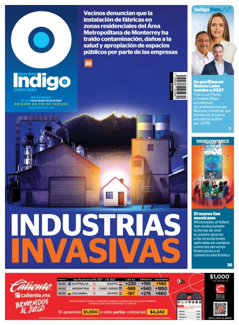 Portada de Reporte Indigo Monterrey del viernes, 3 de julio de 2026