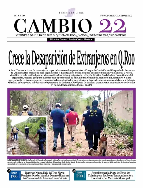 Portada de Diario Cambio 22 (portada)