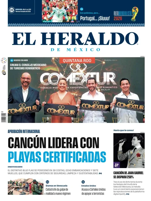 Portada de El Heraldo de Mexico - Quintana Roo