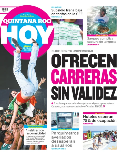 Portada de Quintana Roo Hoy (portada)