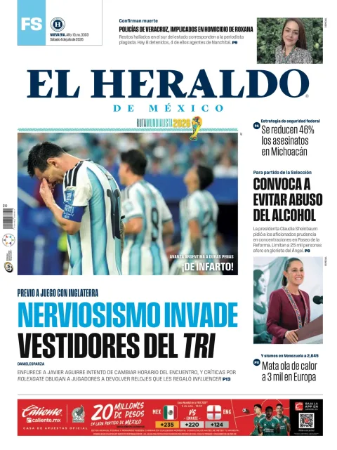 Portada de El Heraldo de Mexico